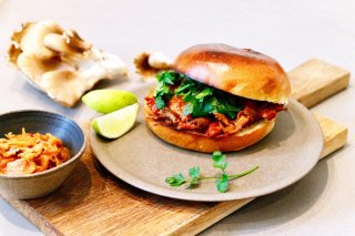 Asia Burger mit Austernpilzen