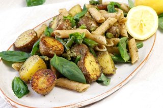 Kartoffelsalat mit Bohnen und Pesto