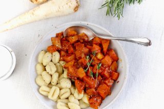 Kürbis Ragout  mit Gnocchis