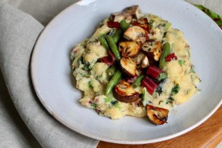 Pilz-Polenta mit Mangold