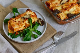 Pilz-Lasagne-Rollen