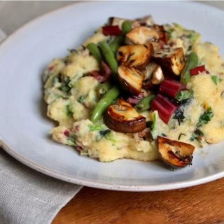 Pilz-Polenta mit Mangold