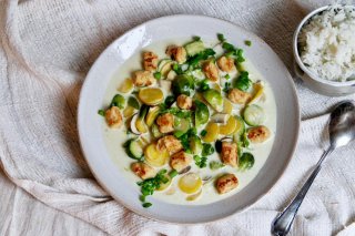 Rosenkohl-Pfanne mit Geschnetzeltem