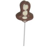Schoko-Lolly Hase geschminkt