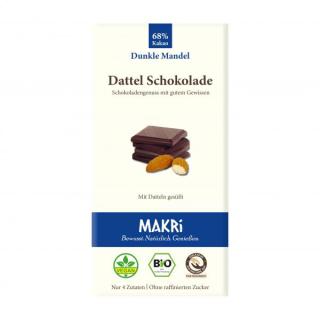 Dattelschokolade Dunkle Mandel 68%