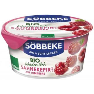 Sahne - Kefir auf Himbeere
