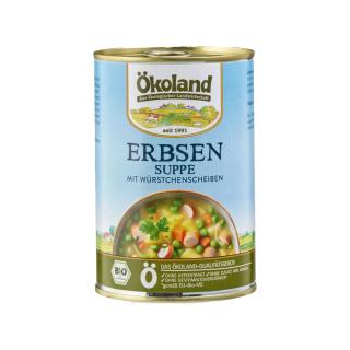 Erbsensuppe mit Würstchenscheiben, Dose