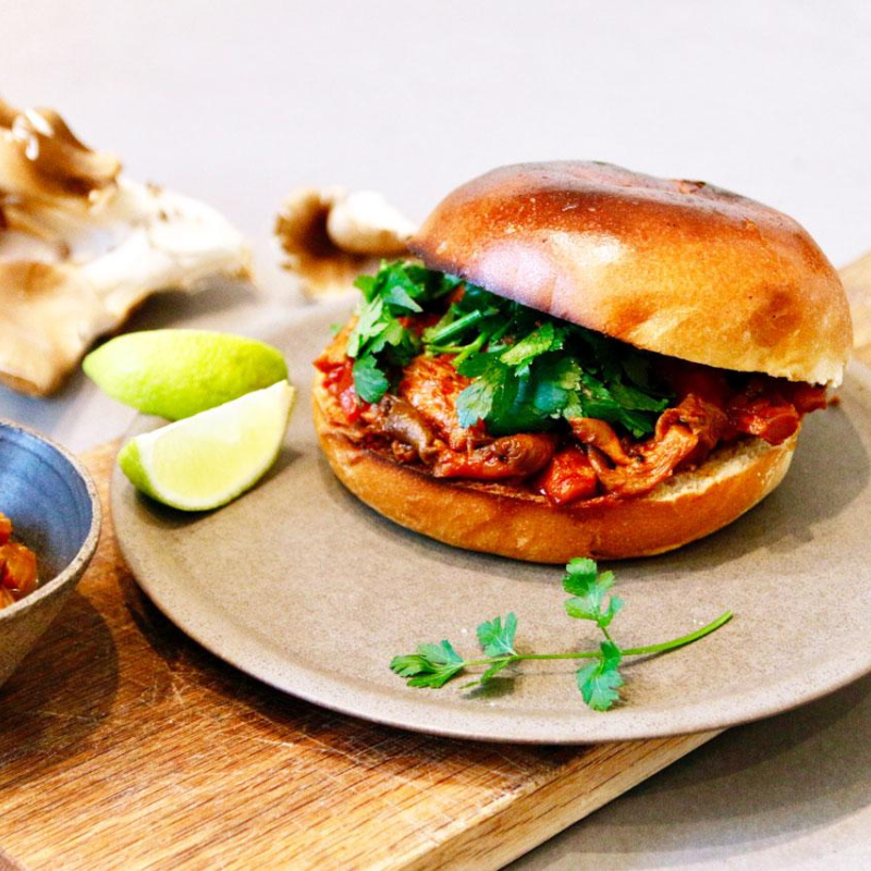Asia Burger mit Austernpilzen