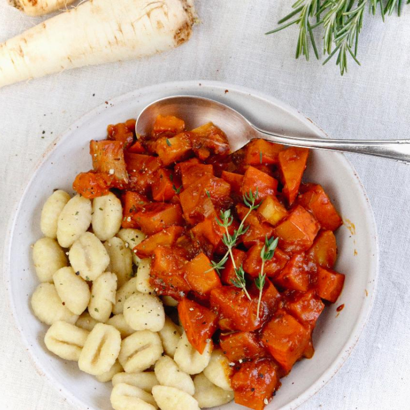 Kürbis Ragout  mit Gnocchis