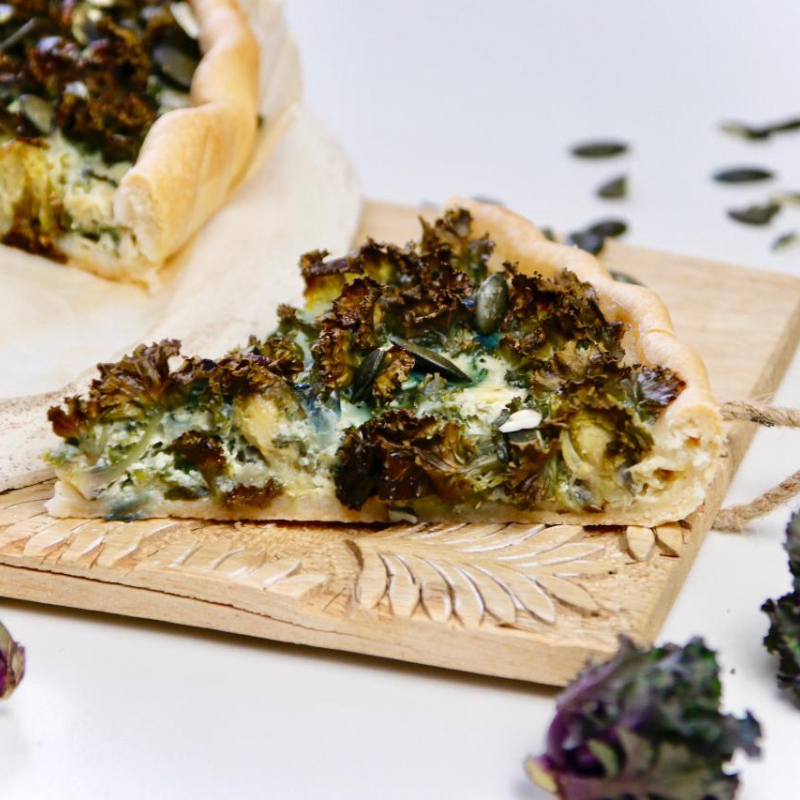 Flower-Sprouts-Quiche mit Filata