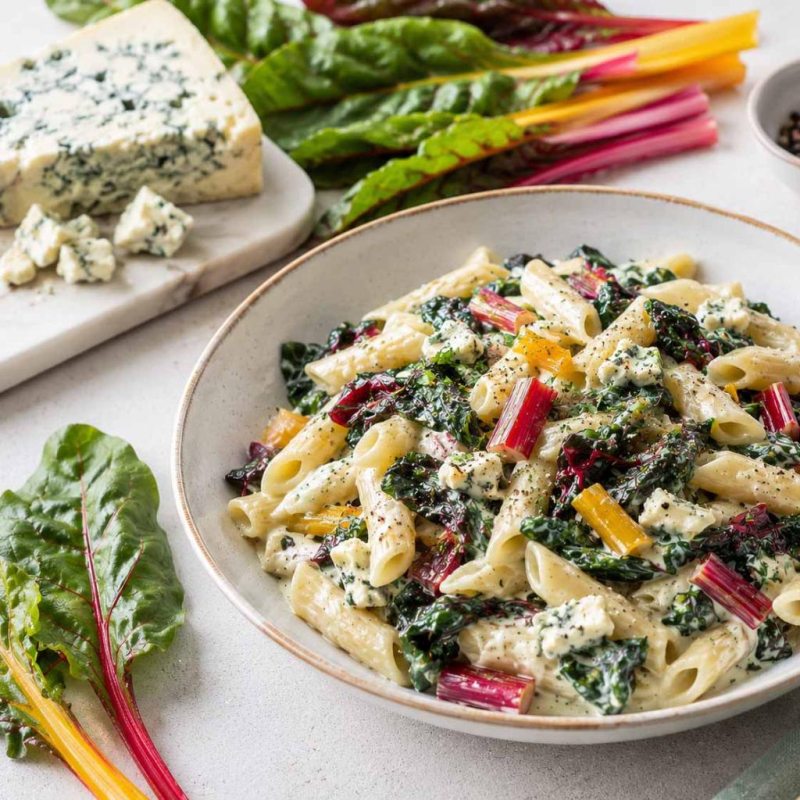 Mangold Pasta mit Gorgonzola