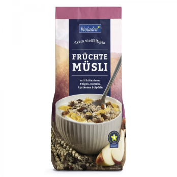 Früchte Müsli, bioladen