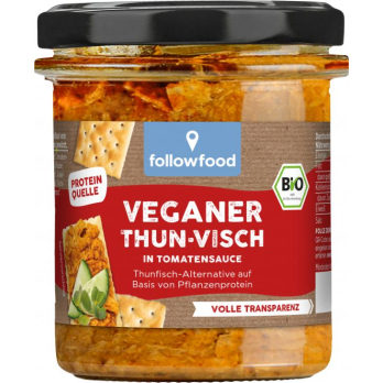 Veganer ThunVisch in Tomaten