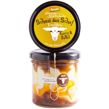 Schani das Schaf - Frischkäse Curry & Dattel
