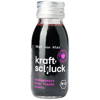 Shot Haskapbeere, Rote Traube, Aronia