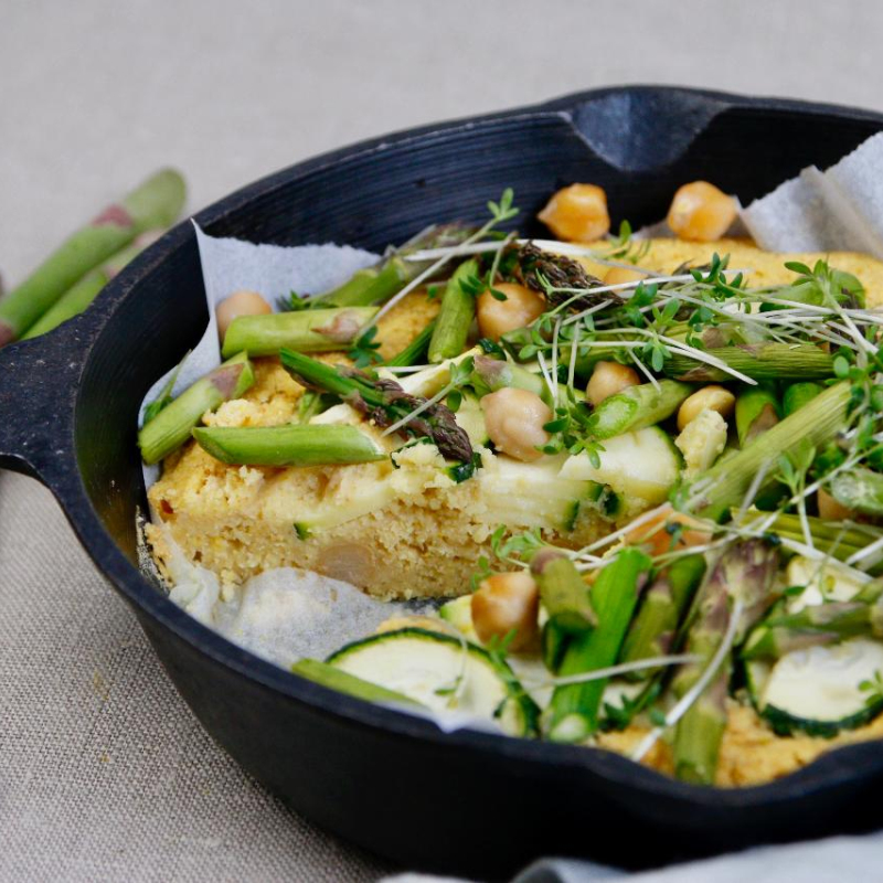 Bärlauch-Frittata mit grünem Spargel