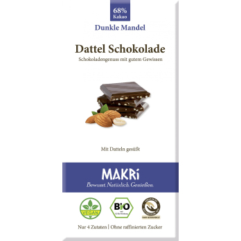 Dattel Schokolade Dunkle Mandel 68%