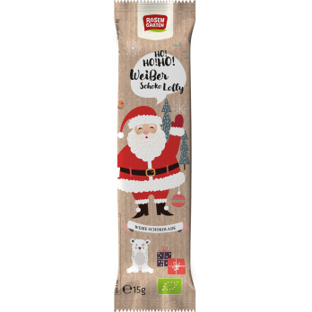 Weißer Schoko-Lolly Nikolaus