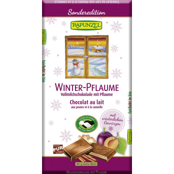 Vollmilchschokolade Winter-Pflaume Hand in Hand-Projekt
