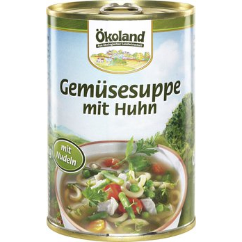 Gemüsesuppe mit Huhn - Dose
